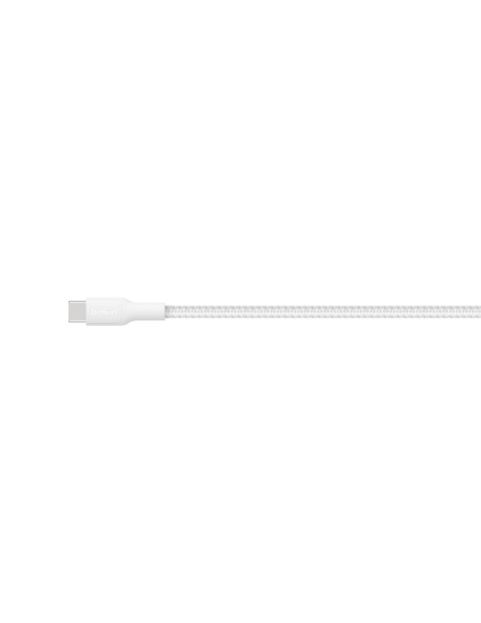 BELKIN Câble Tressé PCR USB-C vers USB-C 240W 2.0 2m (Blanc)