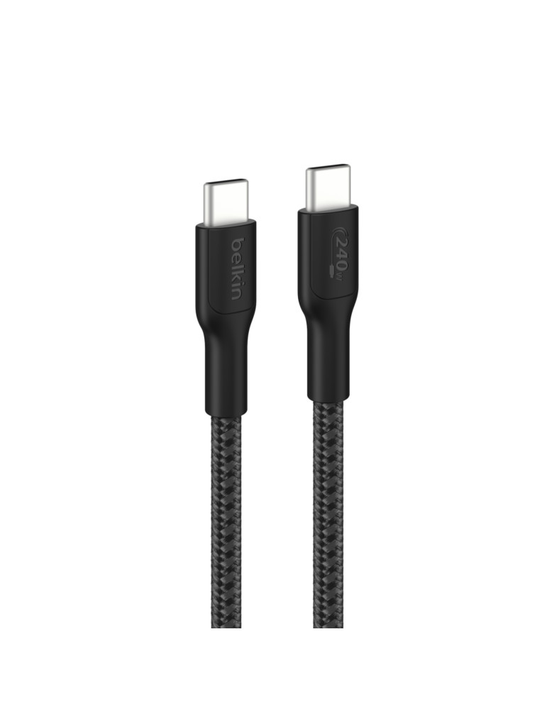 BELKIN Câble Tressé PCR USB-C vers USB-C 240W 2.0 2m (Noir)