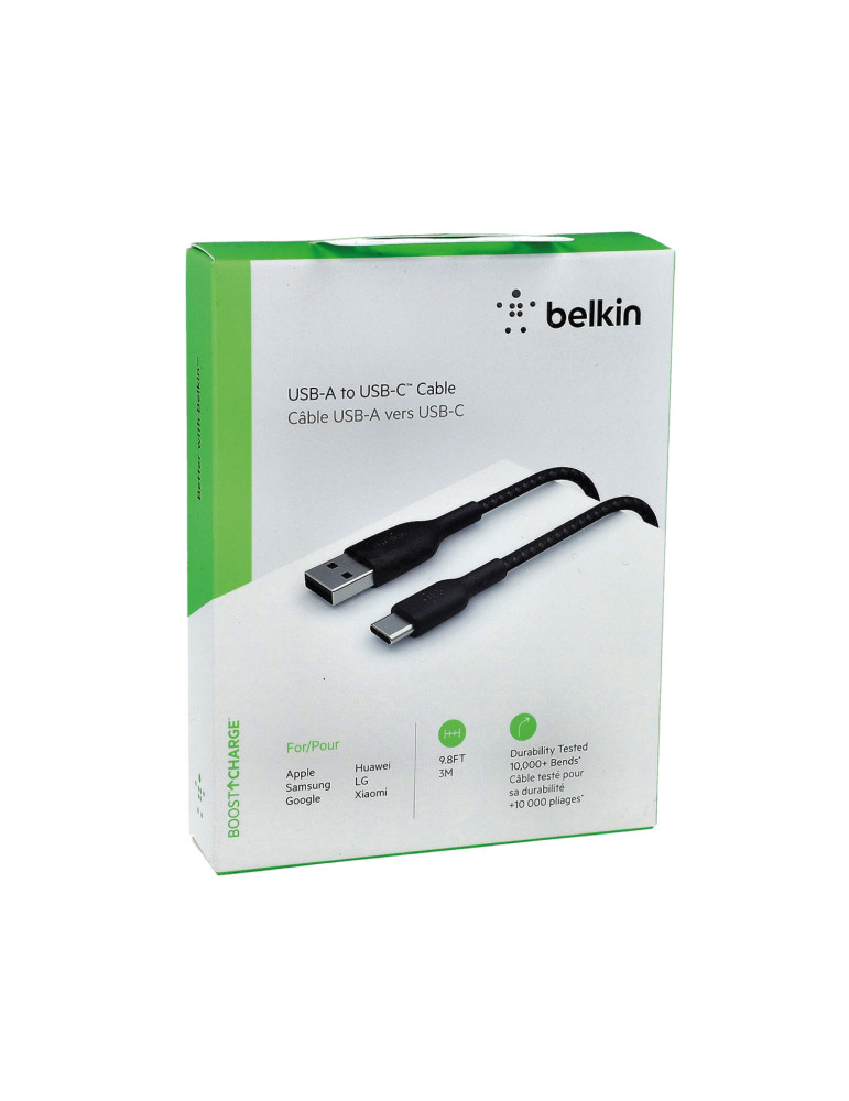 BELKIN Câble Tressé USB-C 3m (Noir) | DOTIRI