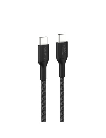 BELKIN Câble Tressé PCR USB-C vers USB-C 240W 2.0 1m (Noir)