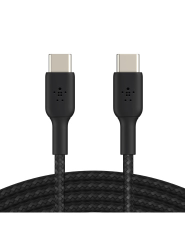 BELKIN Câble Tressé USB-C vers USB-C 2m (Noir)