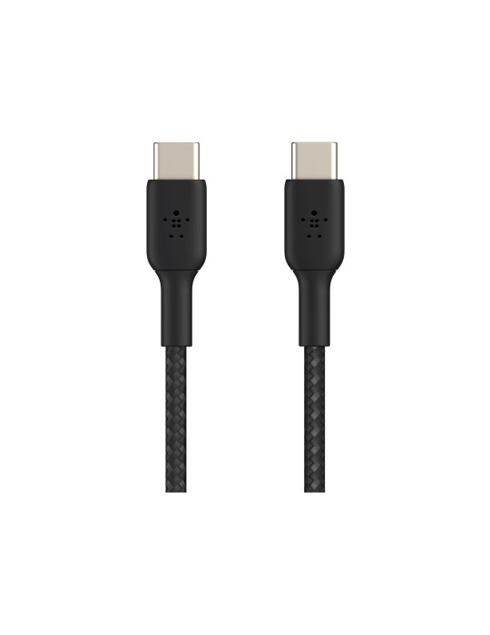 BELKIN Câble Tressé USB-C vers USB-C 2m (Noir) | DOTIRI