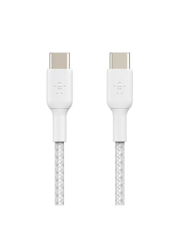 BELKIN Câble tressé USB-C vers USB-C 2m (Blanc)
