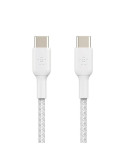 BELKIN Câble tressé USB-C vers USB-C 2m (Blanc) | DOTIRI