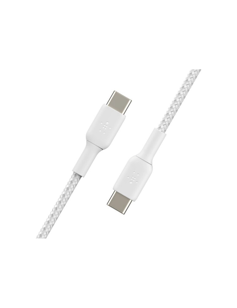 BELKIN Câble tressé USB-C vers USB-C 2m (Blanc) | DOTIRI