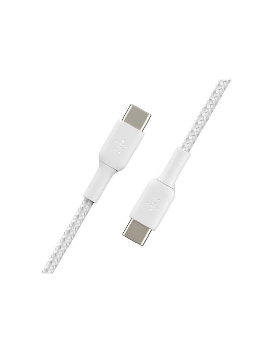 BELKIN Câble tressé USB-C vers USB-C 2m (Blanc) | DOTIRI