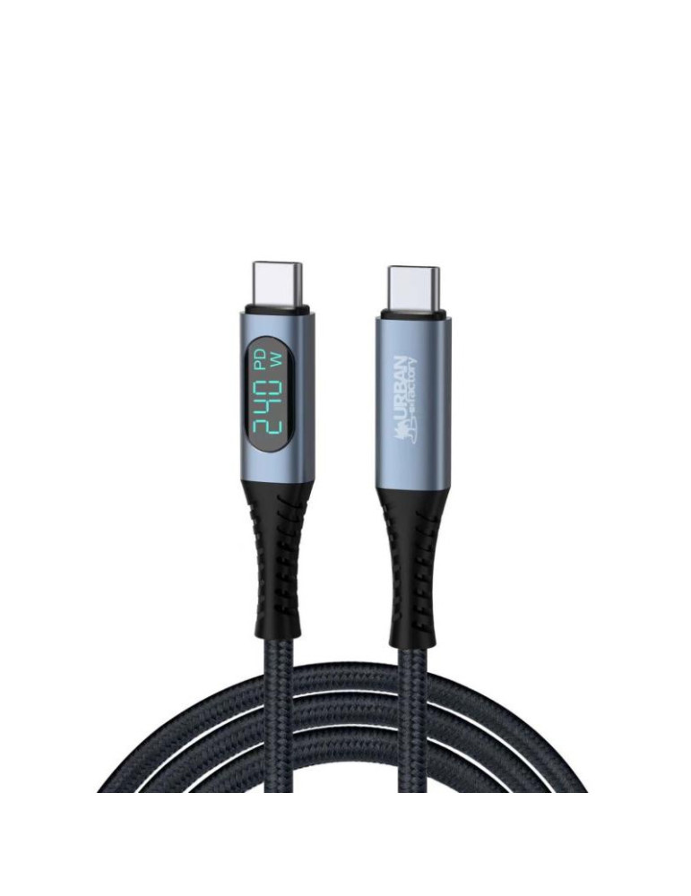Urban Factory Câble USB-C &amp;amp;amp;gt; USB-C 1.5m LEDEE