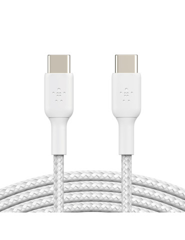 BELKIN Câble Tressé USB-C vers USB-C 1m (Blanc)
