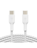 BELKIN Câble Tressé USB-C vers USB-C 1m (Blanc) | DOTIRI