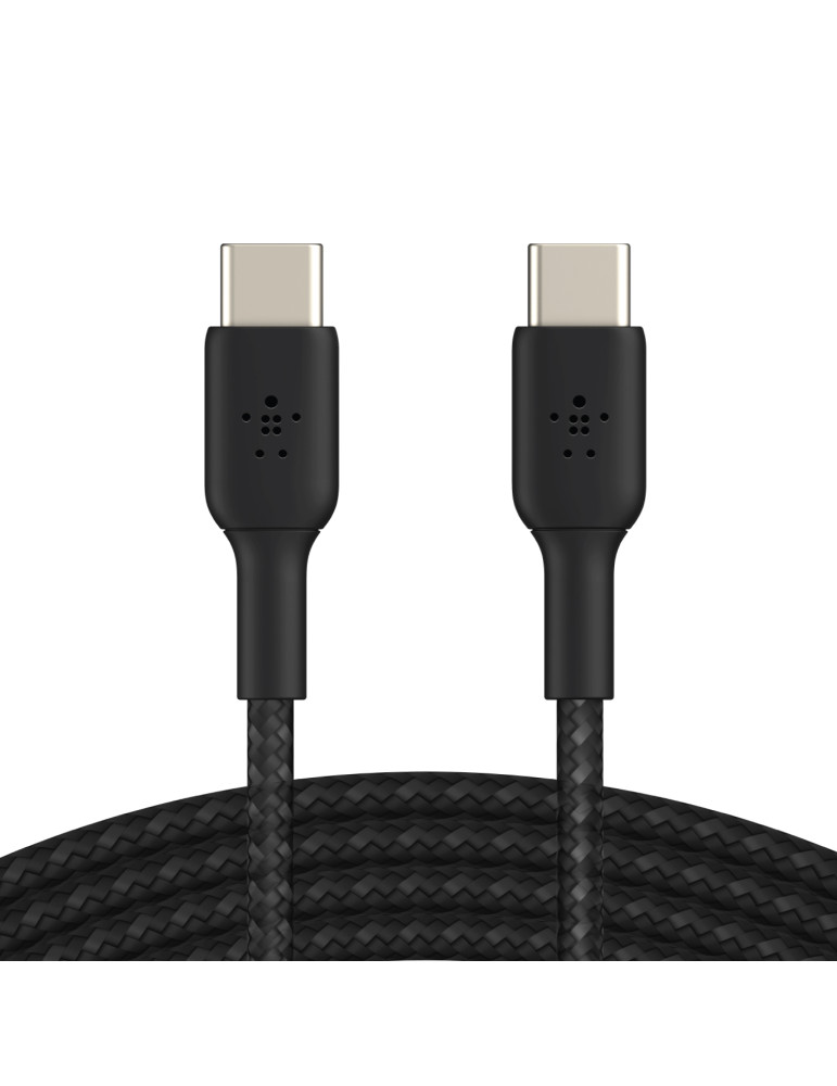 BELKIN Câble Tressé USB-C vers USB-C 1m (Noir) | DOTIRI