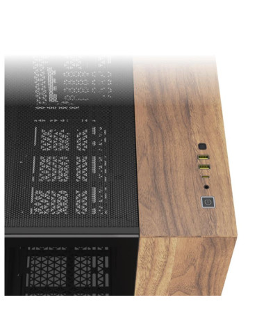 CORSAIR 2500X mATX PC Case, Black/Walnut