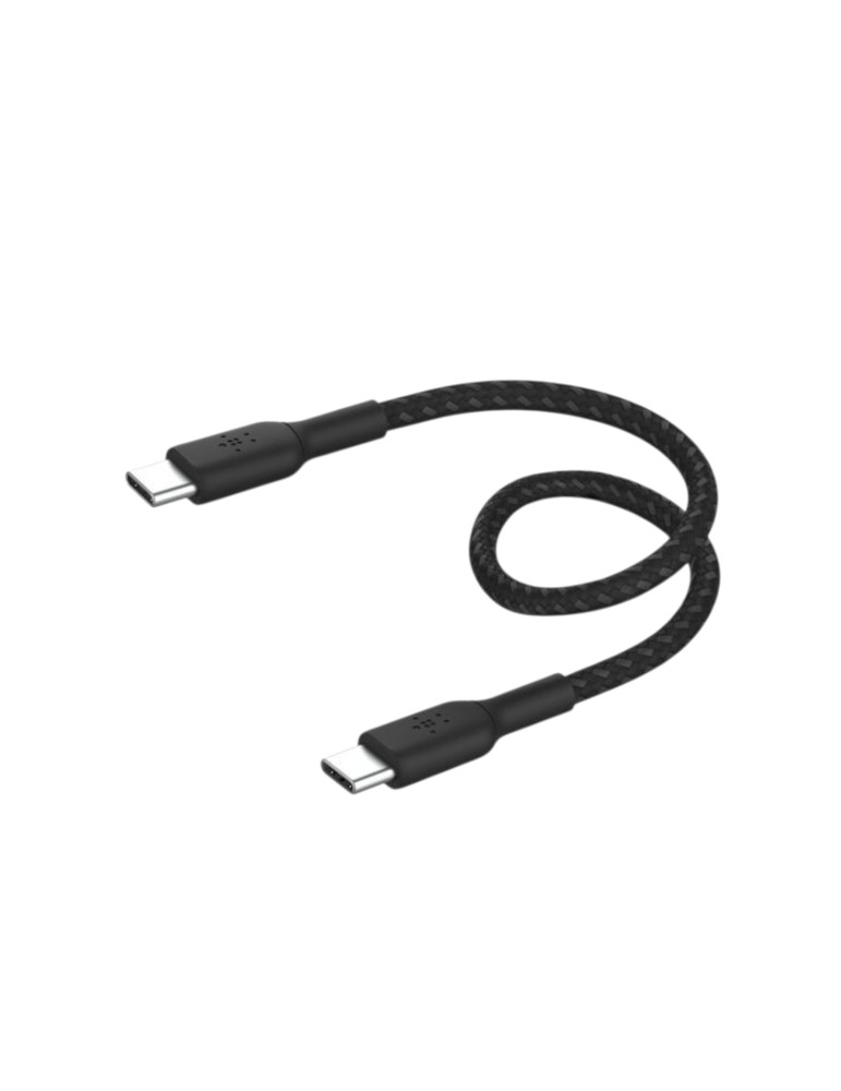 BELKIN Câble Tressé USB-C vers USB-C 0,15m (Noir) | DOTIRI