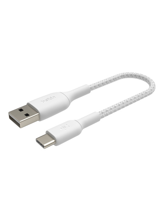 BELKIN Câble Tressé USB-C 0,15m (Blanc) | DOTIRI