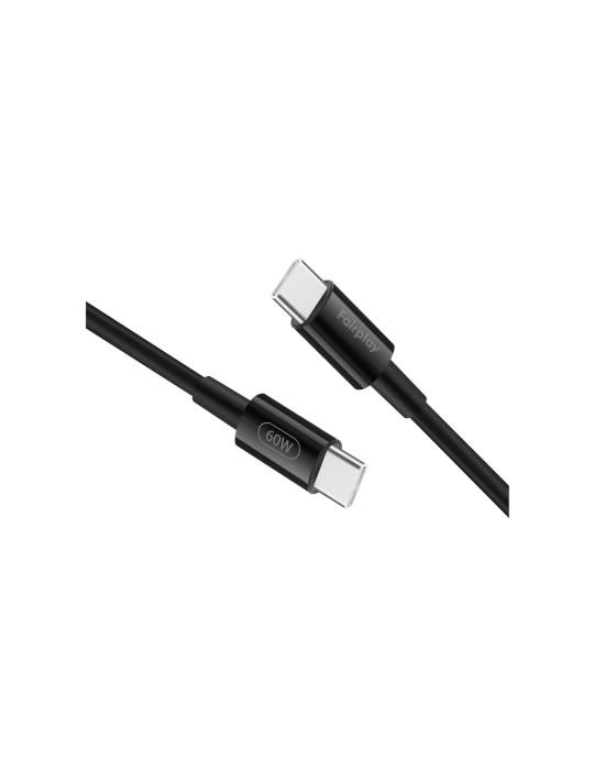 FAIRPLAY Câble 60W USB-C vers USB-C 2m (Noir) | DOTIRI