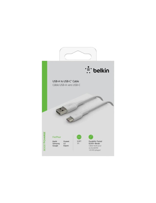 BELKIN Câble USB-A vers USB-C 1m (Blanc) | DOTIRI