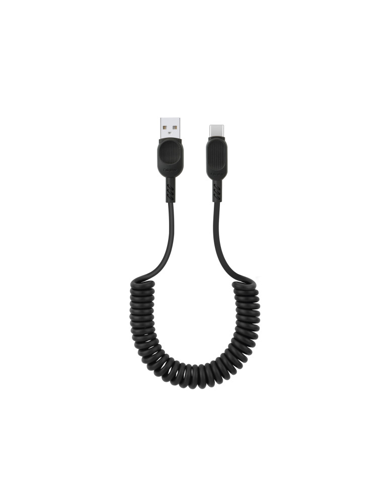 FAIRPLAY Câble Twisted USB-C 1,8m (Noir) | DOTIRI