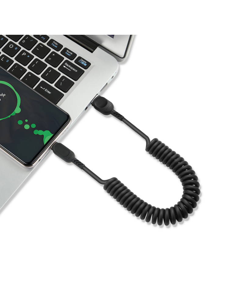 FAIRPLAY Câble Twisted USB-C 1,8m (Noir) | DOTIRI