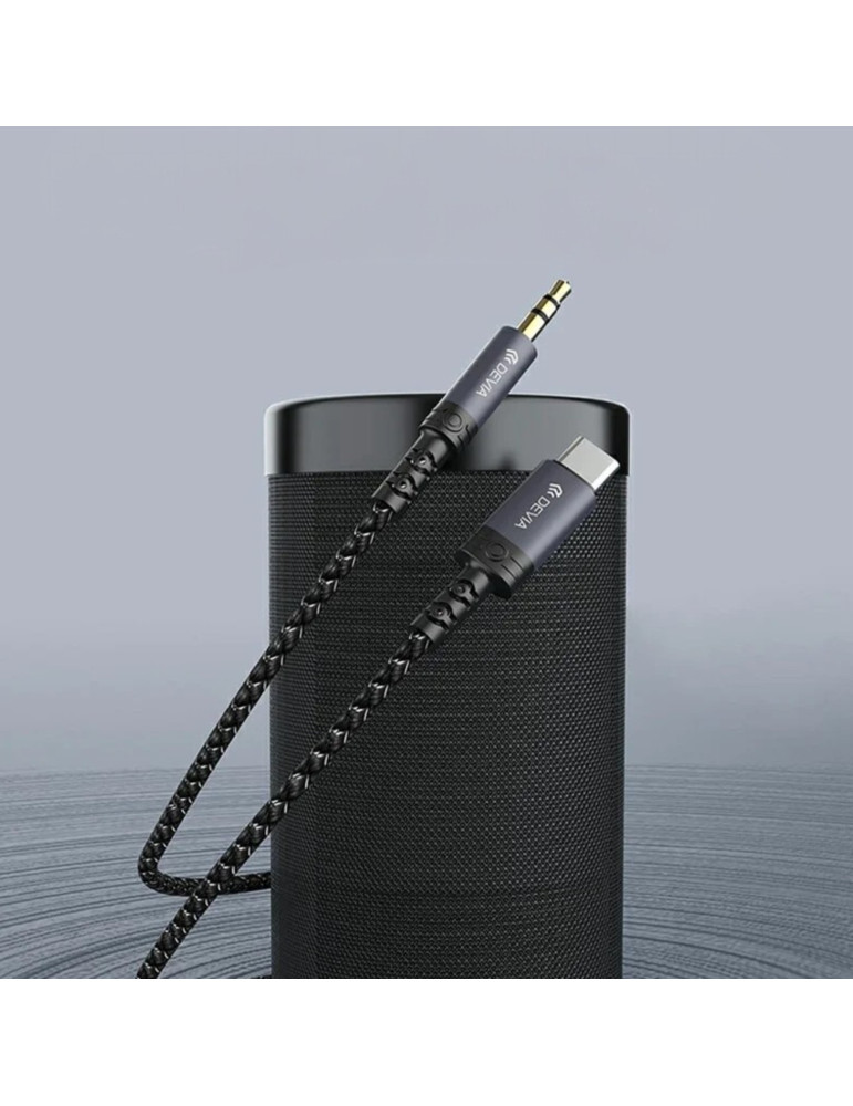 DEVIA Câble USB-C Vers Jack 3,5mm 1m (Noir) | DOTIRI