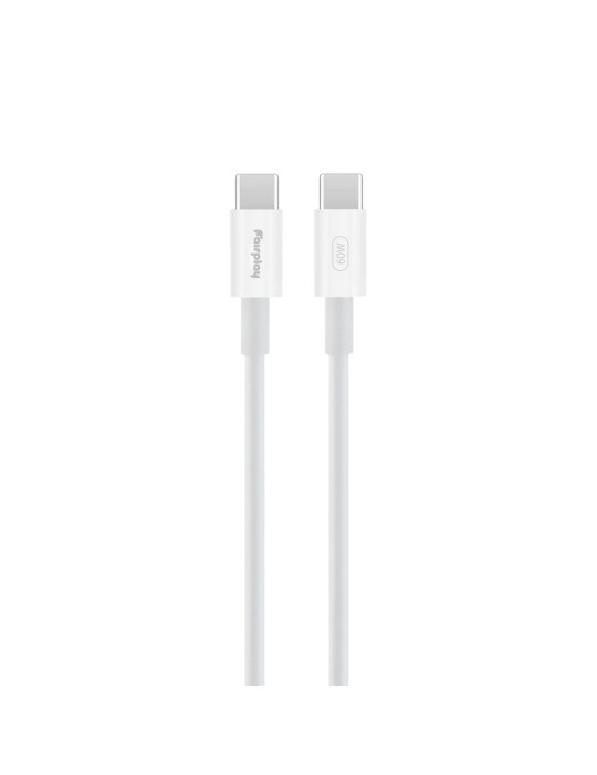 FAIRPLAY Câble 60W USB-C vers USB-C 1m (Blanc) (Bulk)