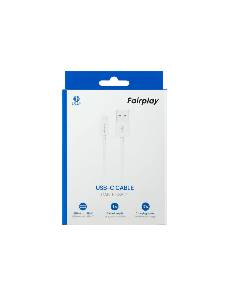 FAIRPLAY SENECIO Câble USB-C 1m (Blanc) | DOTIRI