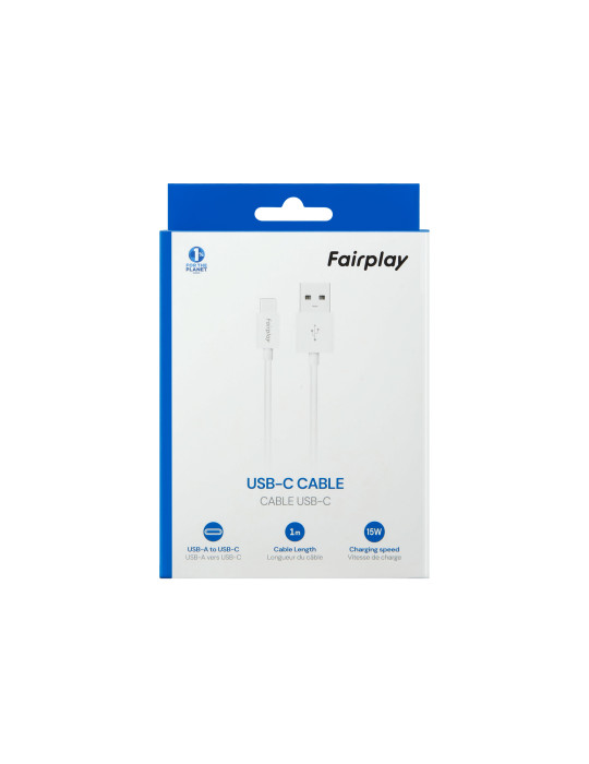 FAIRPLAY SENECIO Câble USB-C 1m (Blanc) | DOTIRI