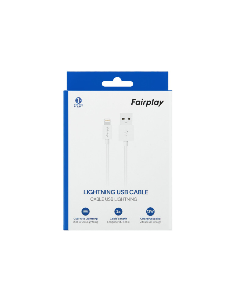 FAIRPLAY SENECIO Câble Lightning 1m (Blanc) | DOTIRI