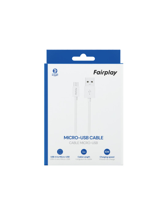 FAIRPLAY SENECIO Câble Micro-USB 1m (Blanc) | DOTIRI