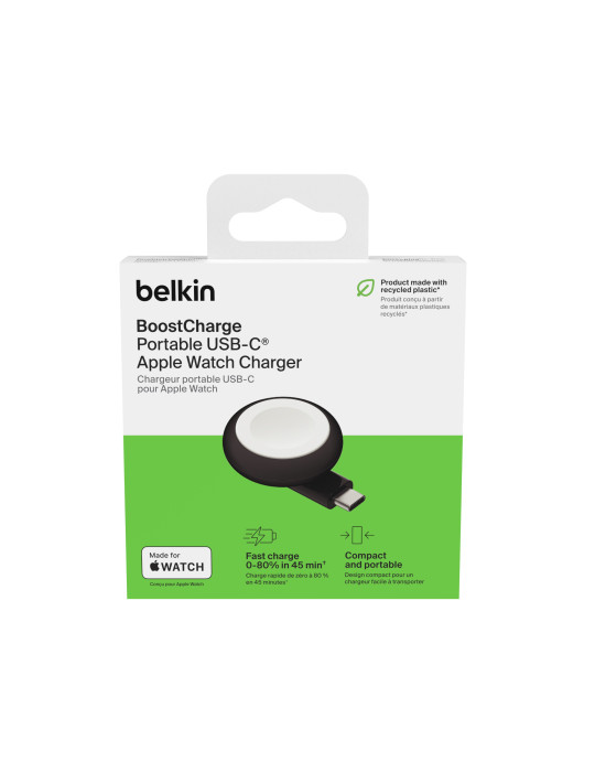 BELKIN Chargeur Portable USB-C Apple Watch (Noir) | DOTIRI
