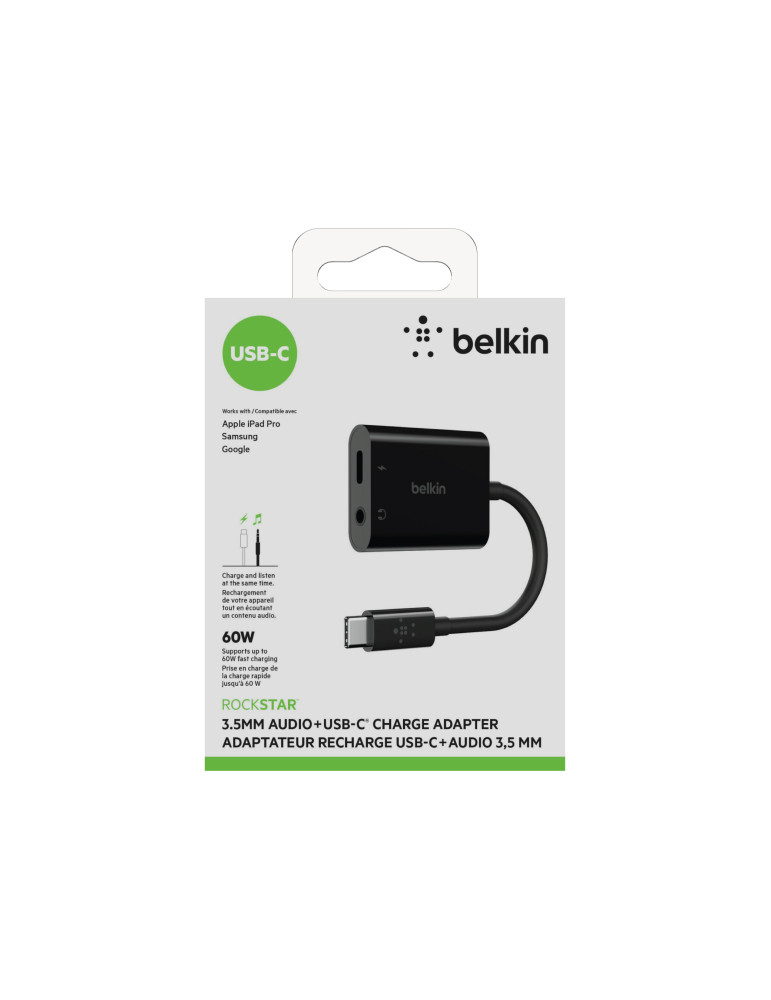 Belkin Adaptateur USB-C vers USB-C et Jack 3,5mm (Noir)