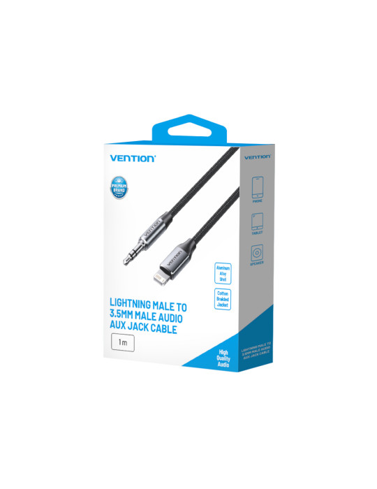 VENTION Câble Tressé Lightning vers Jack 3,5mm (1.5m)
