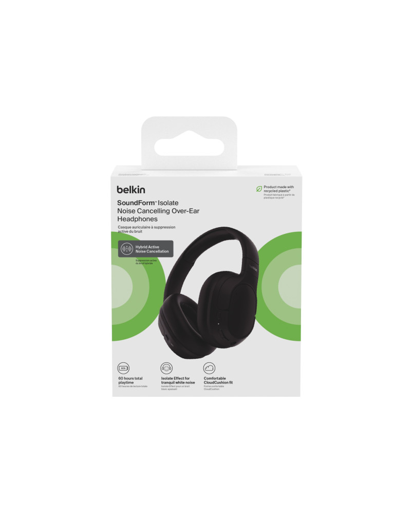 BELKIN SoundForm Isolate Casque audio avec ANC (Noir)