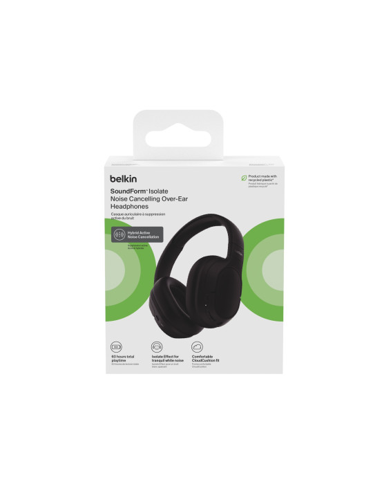 BELKIN SoundForm Isolate Casque audio avec ANC (Noir)