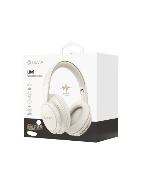DEVIA Lite1 Casque Bluetooth (Beige) | DOTIRI