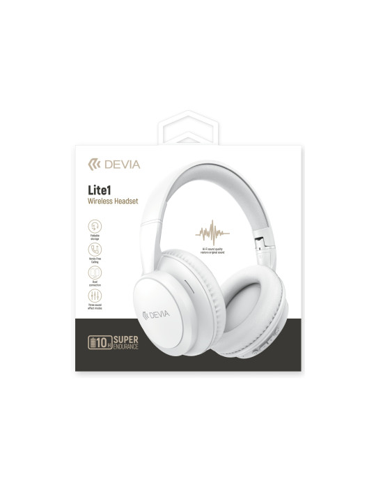 DEVIA Lite1 Casque Bluetooth (Blanc) | DOTIRI