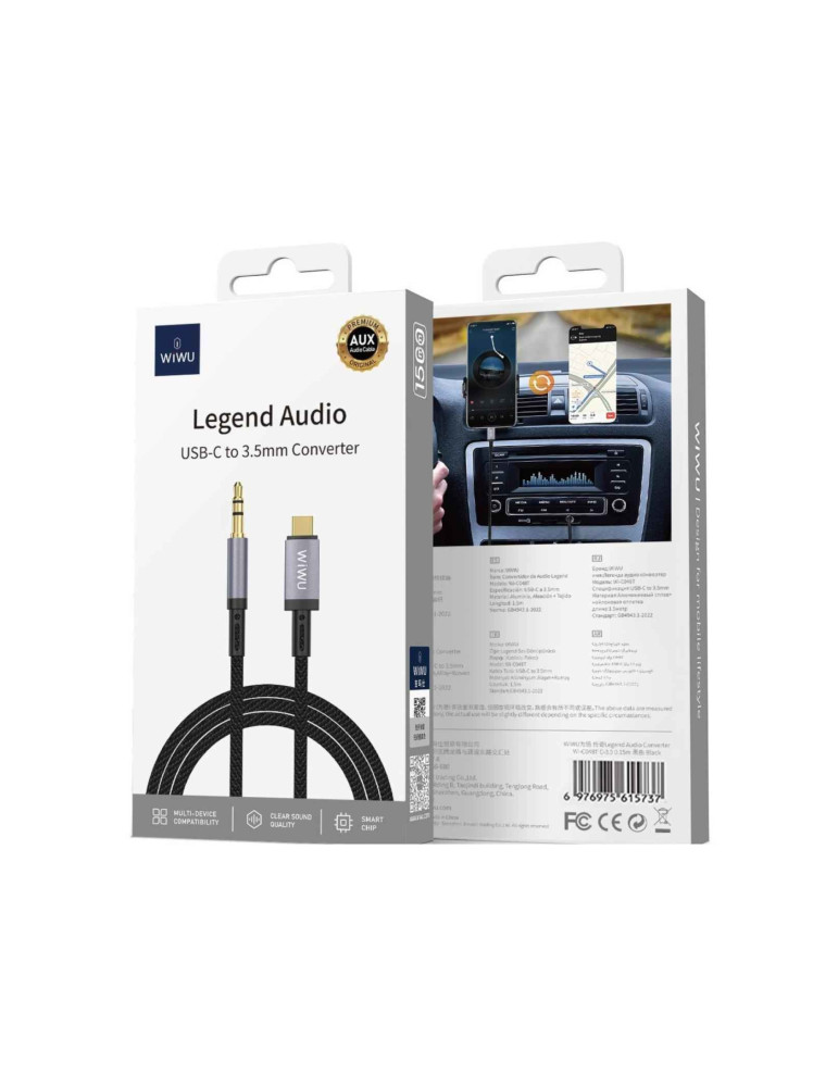 WiWU Câble Audio Lightning vers Jack 3.5 mm (Wi-C048T)