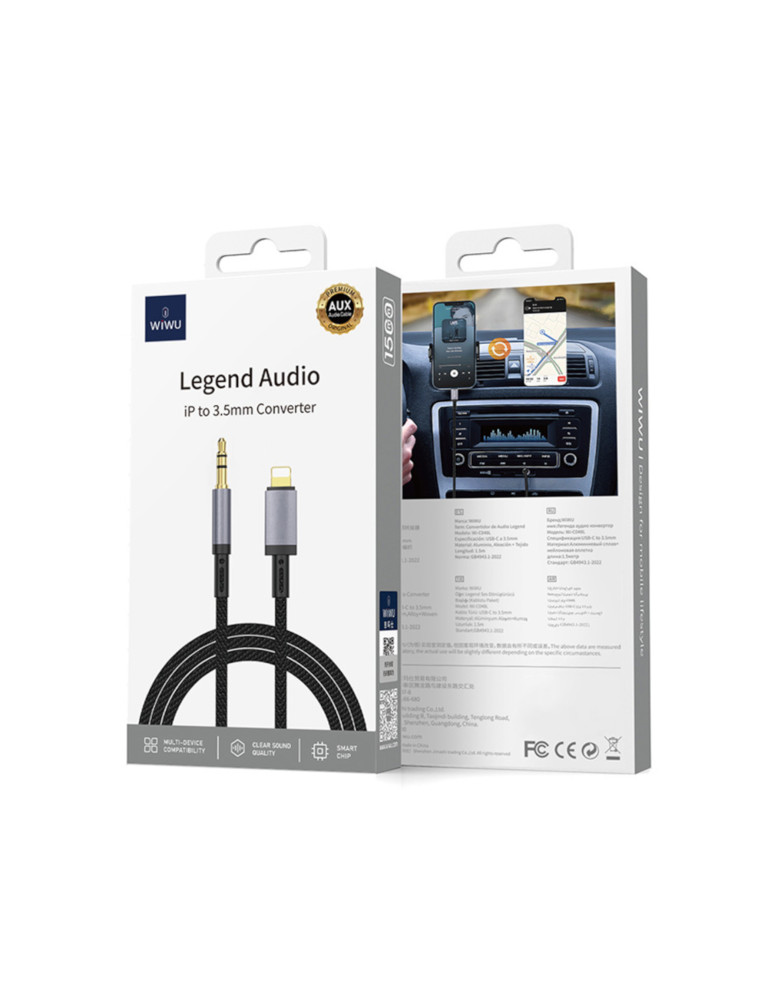 WiWU Câble Audio Lightning vers Jack 3.5 mm (Wi-C048T)