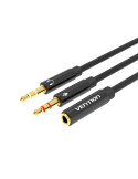 VENTION Câble Adaptateur Audio 2 Jack 3,5mm Mâle vers Jack 3,5mm
