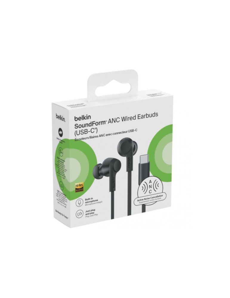 BELKIN Ecouteur Filaire USB-C (Noir)