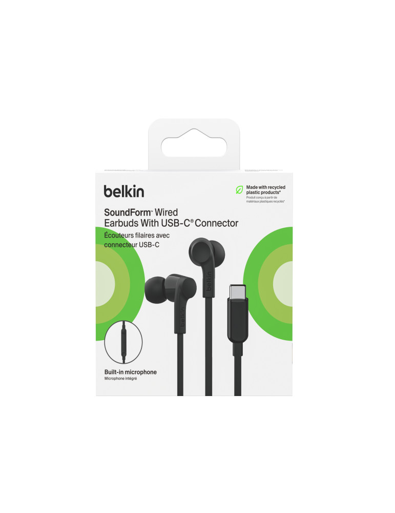 BELKIN Ecouteurs Filaires USB-C avec Micro (Noir) | DOTIRI