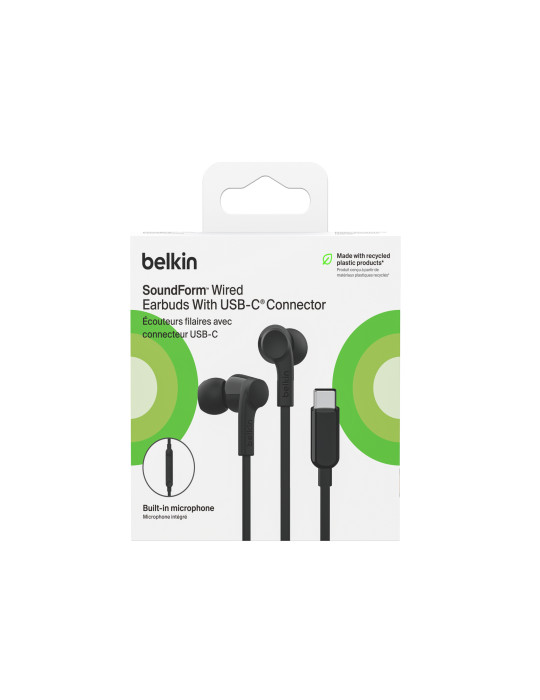BELKIN Ecouteurs Filaires USB-C avec Micro (Noir) | DOTIRI