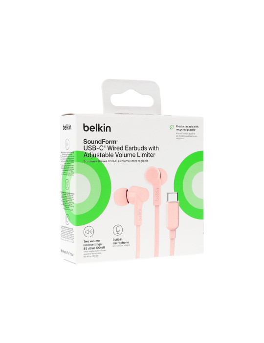 BELKIN SoundForm Écouteurs filaires USB-C (Rose) | DOTIRI