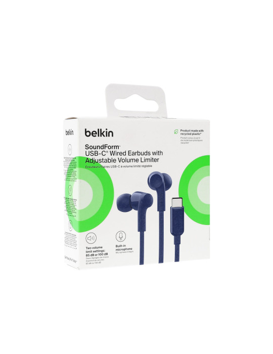 BELKIN SoundForm Écouteurs filaires USB-C (Bleu) | DOTIRI