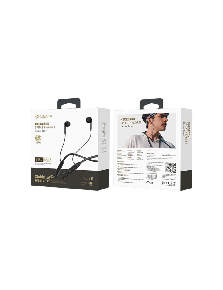 DEVIA Ecouteur Filaire Sport (Noir) | DOTIRI
